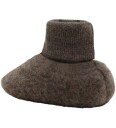 HUTTEliHUT Footies Wool Fleece 2 layer – Brown Melange   74/80