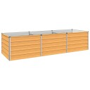 vidaXL Hevet Hagebed Naturlig 240 x 80 x 55 cm kaldvalset stål