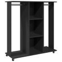  Garderobe med hjul svart 102x38x110 cm konstruert tre 848032
