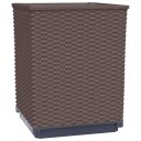 vidaXL Plantekasser 4 stk brun 30x30x37 cm polypropylen