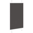  plisségardin sort 80x150 cm Stoff Bredde 79,4 Polyester