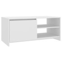 vidaXL Salongbord hvit 102x50x45 cm konstruert tre