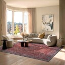 Flatvevd teppe   Birjand rød Størrelse: 75 x 150 cm
