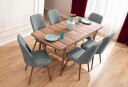 Extendable Dining Table & Chairs Set (7 Pieces) Homitis -