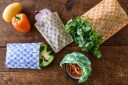 BEEBAGZ Matposer av bivokspapir, Grå 3pk (liten, medium, stor)