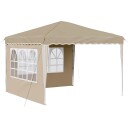 vidaXL Pop-up Festtelt 288 x 288 x 245 cm Krem Oxford Stoff