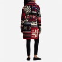 Ralph Lauren Snowflake-Motif Shawl-Collar Cardigan Red Multi