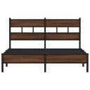  Sengeramme uten madrass brun eik 137x190 cm konstruert tre 8721158378965