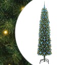  Kunstig juletre med 300 LED grønn 210 cm PVC og stål og plast