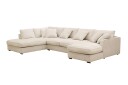 Rossita Lyx 5 seters høyrevendt U formet ekstra dyp sofa med divan og sjeselong i chenille   Beige