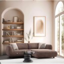 Talrosen 3 seters sofa med Sjeselong   Brun
