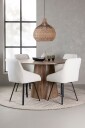 Venture Home   Spisegruppe Lanzo med 4 stk stoler Rosie   Brun