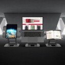 j5create JTS427 Dual 4K Dokkingstasjon og Justerbart Laptopbord