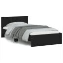 vidaXL Sengeramme med hodegavl svart 100x200 cm konstruert tre 8721012239685