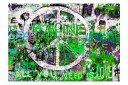 Fototapet Green Graffiti 200x140 - Finnes i flere størrelser