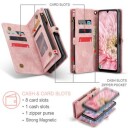 Samsung Galaxy A25 Caseme 008 2-i-1 Multifunksjonell Lommebok-deksel Rosa