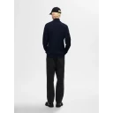 Selected Homme Genser slhTray LS Knit Merino Half Zip Blå