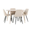 Spisegruppe Venture Home Flora Ø120 cm med 4st Night Spisestoler