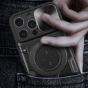 Trolsk Mobildeksel med Kamerabeskyttelse og Stativ Svart (iPhone 15 Pro)
