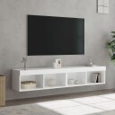 vidaXL TV-benker med LED-lys 2 stk hvit 80x30x30 cm 8721012257269