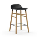 Form Barstol Svart/Eik 65 cm
