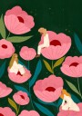Calm Women in Flowers Plakat / 100x150