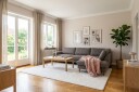Scandi Dyp 4 seters sofa med sjeselong høyre i chenille   Svart