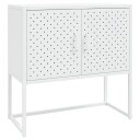 vidaXL Skjenk hvit 75x35x75 cm stål