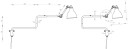 Lampe Gras 303 Vegglampe Krom