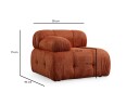 Belgin Sofa med Sjeselong 3 seter   Oransje