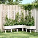 Plantekasse med espalier hvit 160x120x142 cm PP