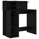  Bord med lagring Svart Eik 90x48x101.5 cm Konstruert tre