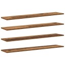  Bokhyllebrett 4 pcs Brun 100 x 20 x 1.5 cm Konstruert tre