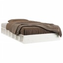 vidaXL Sengeramme hvit 140x190 cm heltre