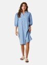 Seaside Marina Seersucker Oversized Shirt W