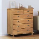  Skap med skuffer Brun 91 x 40 x 95.5 cm Massivt furutre