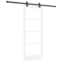 vidaXL glidende dør med hardware-sett Hvit 83x202 cm Solid treverk