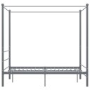 vidaXL Himmelsengeramme grå metall 120x200 cm