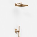 Semplice SBR901 S13 Rain Deluxe Ø40 Vegg PVD Børstet Kobber Dusjsett