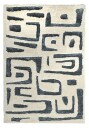 Ryetepper   Palmyra hvit/marineblå Størrelse: 130 x 190 cm