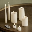 Edelweiss   LED telys 4,5x2,5 cm 4 stk ivory