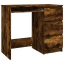 vidaXL Skrivebord røkt eik 90x45x76 cm konstruert tre