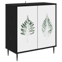 vidaXL Serviesskap HANAU Svart eik 69 x 33 x 76 cm Konstruert tre