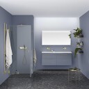INR Iconic Nordic Rooms Dusjhjørne ARC 12 Original Brushed Brass / 80x80cm Timeless Klart Glass