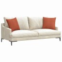  Sofaputer 2 pcs Rød oransje 45 x 45 cm Corduroy stoff