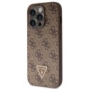 Guess Mobildeksel til iPhone 14 Pro 6,1" Brun Crossbody med Metall-Logo
