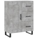 vidaXL Skjenk betonggrå 69,5x34x90 cm konstruert tre