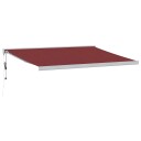 Automatisk uttrekkbar markise burgunder 400x300 cm