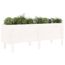 Høybed for hage hvit 160x50x57 cm heltre furu