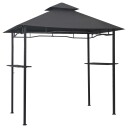 vidaXL Paviljong til grilling 240x150x255 cm antrasitt stål
